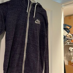 Nike zip up hoodie purple size Large